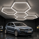 thumbnail image 1 of Lámpara Led Techo Hexagonal 192W EOLAND Taller Garaje Detailing Cocina Comedor 24 Tubos 44cm 6500K Blanco Frío 220V, 1 of 6