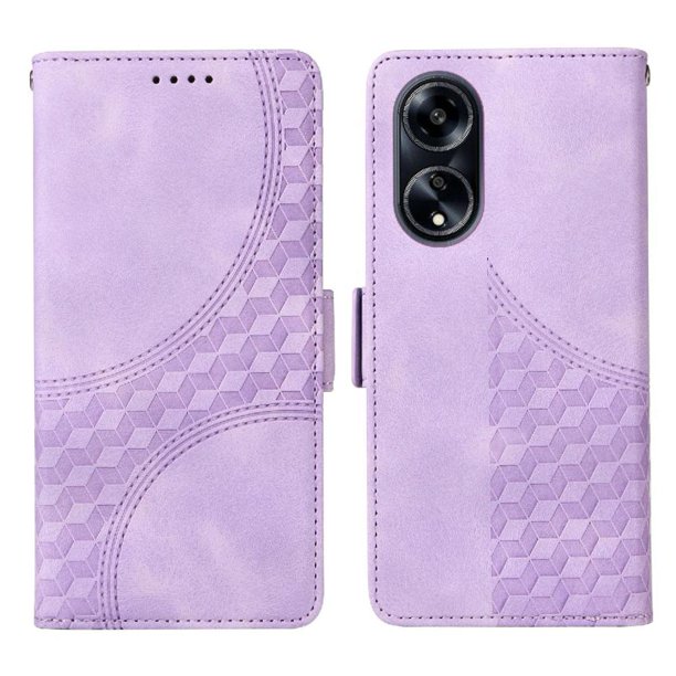 Carcasa FOXDOCK OPPO A98 de cuero PU, diseño acolchado clásico, protección contra caídas y rayones