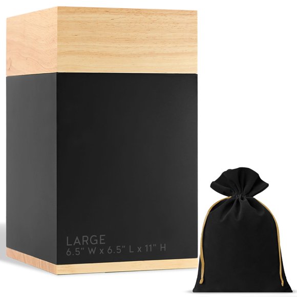 Urna Lux Aeterna 28 cm de madera de arce – tamaño grande para adulto