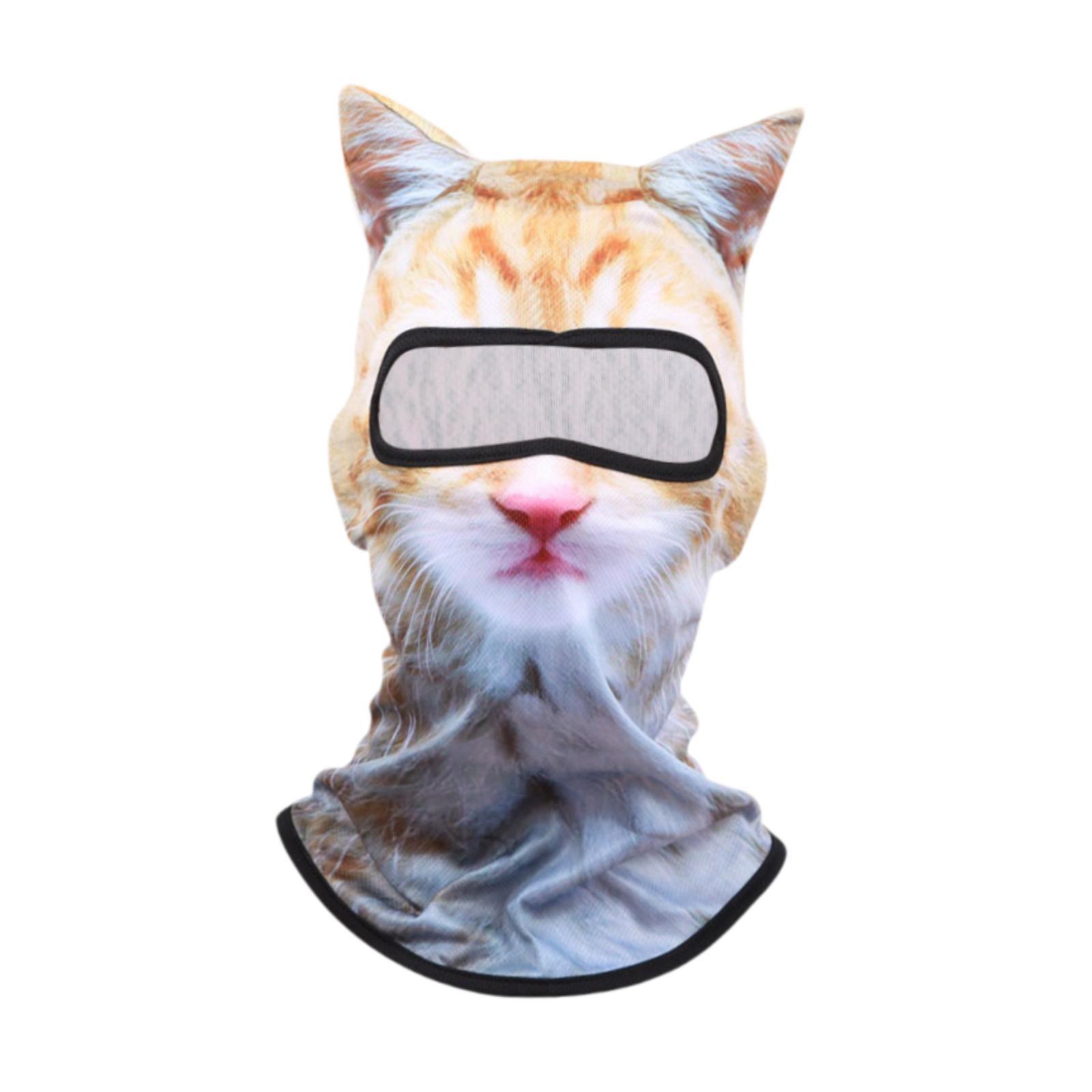 Ioensy - Animal Balaclava Masquilla De Mascarilla Marca De Esquí Balaclava Para Esquí Sports Cat Blanco