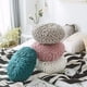 thumbnail image 2 of XmhyTop Juego de 1 fundas de almohada bohemias, 40*40cm, tejidas a mano con textura, decorativas para sofá, recámara, sala, Contiene relleno, Estilo B, Blanco, 2 of 2