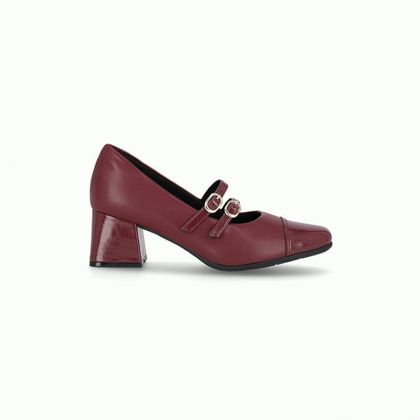 Zapato Mary Jane Mujer Vino/Charol Estela Piccadilly
