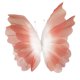 thumbnail image 2 of Mariposa De Gasa Artificial Con Base De Pie, Decoración De Mariposa Gigante DIY, Color Naranja, 2 of 5