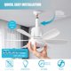 thumbnail image 2 of Ventilador con Luz LED RGB y Altavoz Bluetooth con Control Remoto RWNTAO E27, 2 of 7