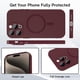 thumbnail image 3 of Funda ankofave para iPhone 15 Pro Max, mate color vino tinto, 3 of 7
