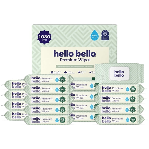 Toallitas Hello Bello Premium Sensitive Skin 1080 unidades