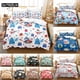 thumbnail image 1 of Christmas Duvet Cover Set 3x Double Bed Blue Quilt Case Linen Pillowcase Bedding Sets, 1 of 5