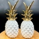 thumbnail image 2 of Set 2 Figuras Piñas Decorativas De Ceramica Adorno Decohogar blanco, 2 of 10