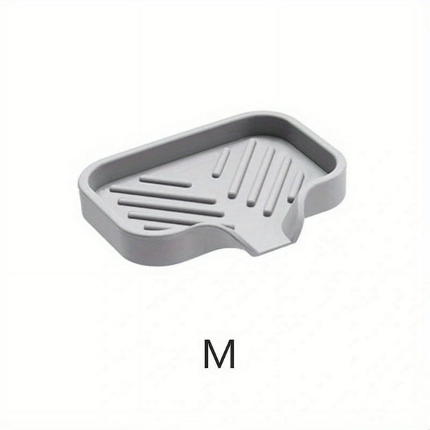 Upgrade Your Kitchen with our Amazingly Durable 1pc Silicone Soap Tray and Sponge Dish with Soap Dispenser and Scrubber Brushes Holder - Perfect Size, Water-saving, and Convenient to Use and Clean!