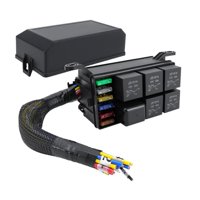 Magideal - Caja De Relé 12V Compacta Bloque De Fusibles De 6 Vías Con Relé Automotriz Panel De Conexiones Múltiple Diseño Resistente Adecuada Para Vehículos Lanc Estilo B