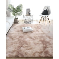 Teng Fei - Alfombra Grande Suave 240 X 200 Cm Primera Calidad Beige Jaspeado
