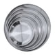 thumbnail image 4 of Paquete de 5 platos de material acero inoxidable, platos de de metal cepillado reutilizables, platos de de metal duraderos para bistec de de, 4 of 5
