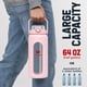 thumbnail image 5 of Botella de agua MIGHTY VESSEL de vidrio de 1,9 L, a prueba de fugas, con pajita, 5 of 9