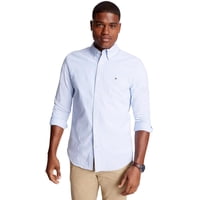 Camisa Tommy Hilfiger Oxford De Manga Larga Con Botones Para Hombre