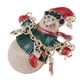 thumbnail image 5 of esmalte de diamantes de imitación mu?eco de nieve mu?eco de nieve árbol ángulo broche Navidad snowman arranque, 5 of 5