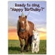 thumbnail image 2 of Tarjeta de cumpleaños divertida con caballo – CardFool, 2 of 6