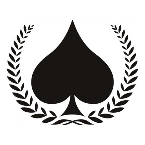 Rienda Libre Graphics - Decomural Ace Of Spades Wreath Card Games Ws-15557
