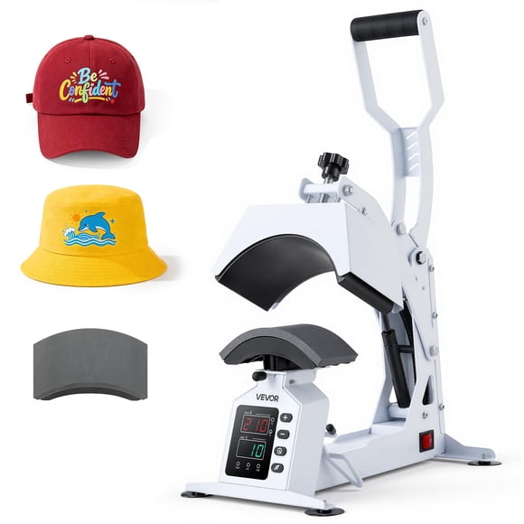 Máquina de prensado térmico para sombreros VEVOR con 2 platos y extensor