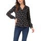 thumbnail image 1 of INSPIRE CHIC Camisas de Mujer de los años 50 con Mangas Largas Estampadas y Botones con Lunares de Corazón M Negro Floral, 1 of 6