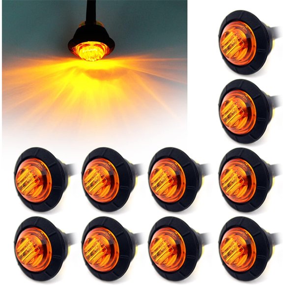 Luz Marcadora Lateral LED Redonda FXC 10x 3.4 cm Ámbar 12V