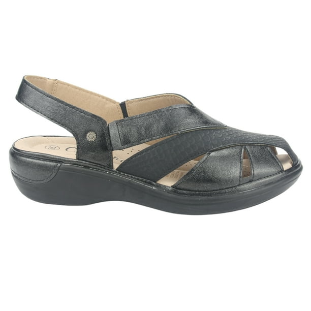Sandalia Chalada Mujer Mestico-1 Negro Casual
