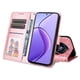 thumbnail image 5 of Funda tipo cartera FOXDOCK para Realme 12 5G , diseño girasol en relieve, cuero PU, cierre magnético, soporte y tarjetero, 5 of 5