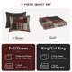 thumbnail image 5 of Juego de colcha Madison Park King rojo/negro 3 piezas, 5 of 7