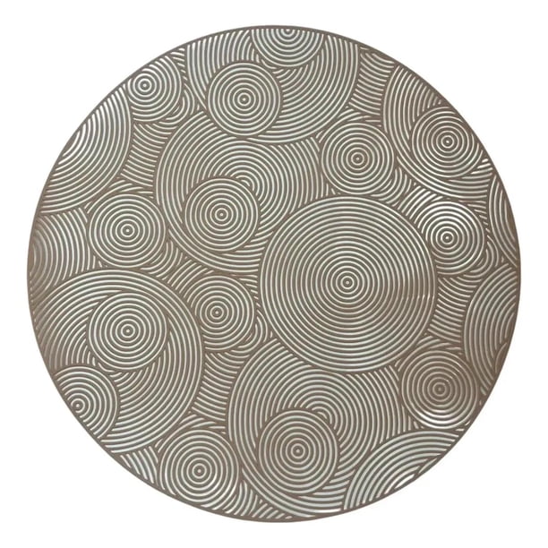 Set 6 Individuales De Mesa Pack 6 Modelo Circulos Circle crema