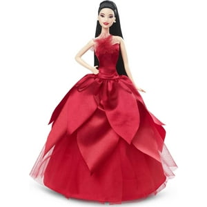 Barbie Doll, Barbie Signature 2022 Holiday Collectible, Cabello Negro Liso, Soporte De Muñecas, D