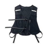 Magideal - Chaleco De Hidratación Para Correr Con Tiras Reflectantes Y Múltiples Compartimentos Para Hombres Y Mujeres, Ideal Para Senderismo, Escalada Y Sendero Negro