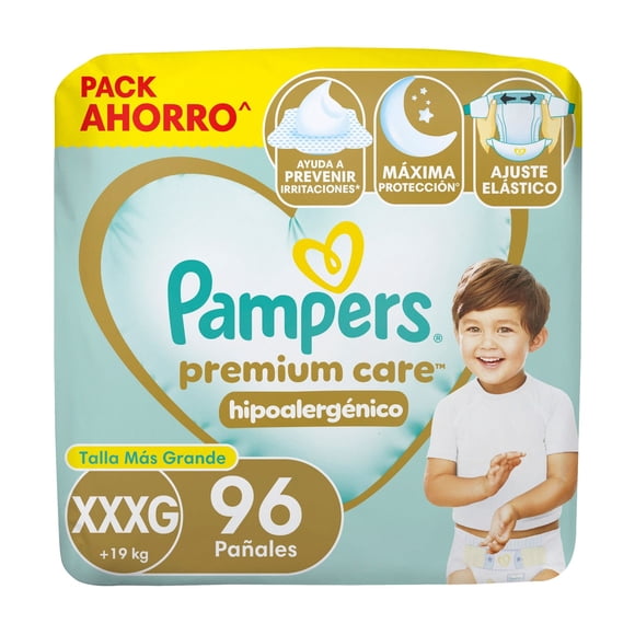 Pañales Pañal Premium Care Tamaño XXXG, 96 Un