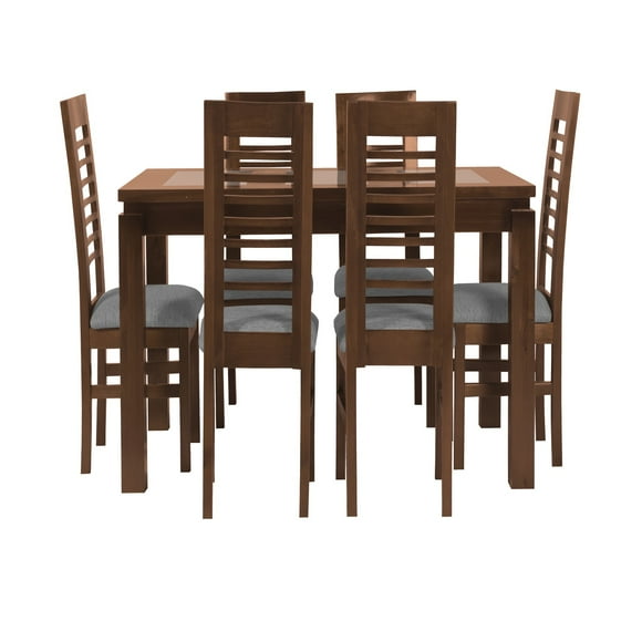 Juego De Comedor Florencia 6s Nogal