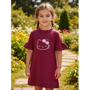 Vestido Niña Hello Kitty Fucsia 8