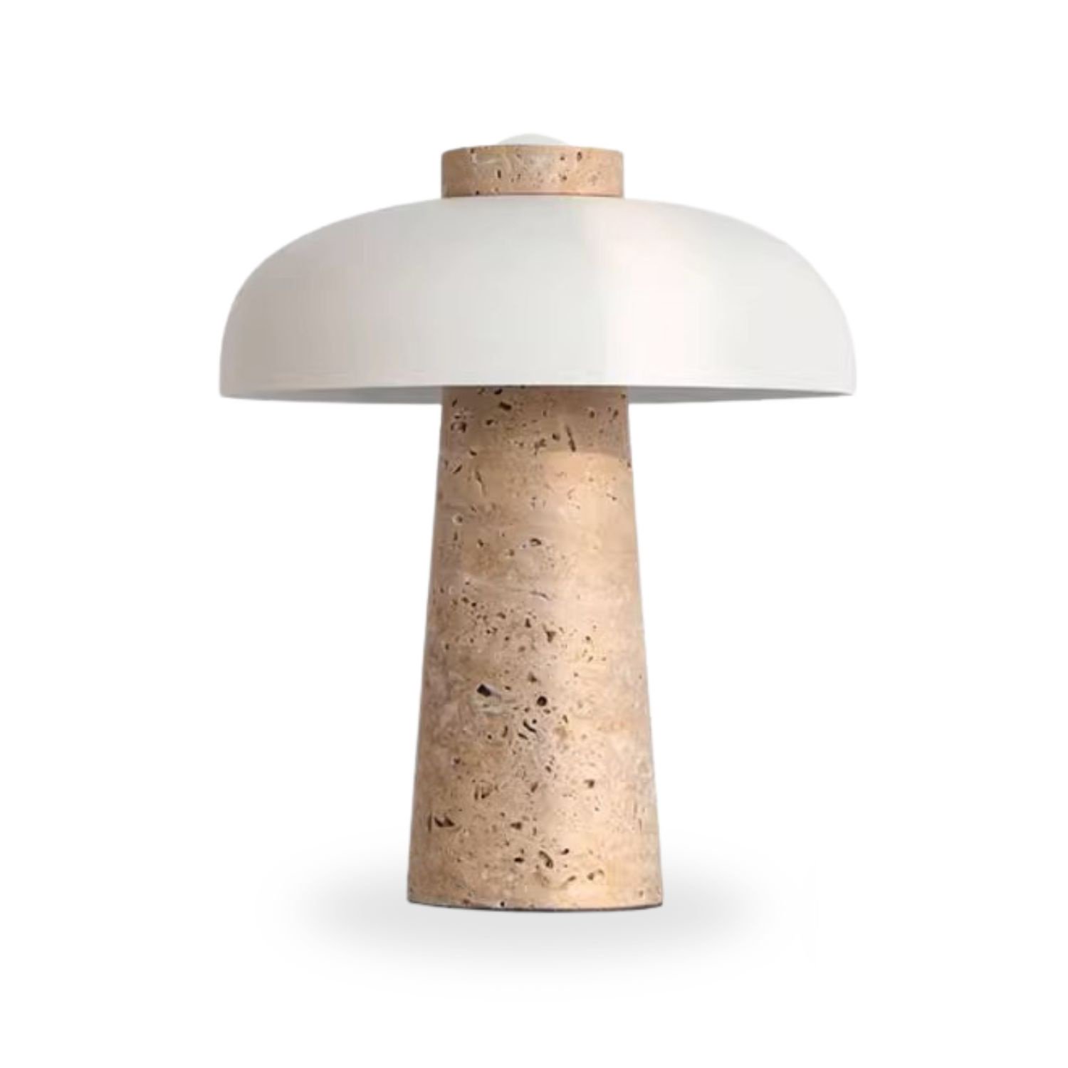 Santú Home & Deco - Lampara Led Blanco De Piedra Travertino