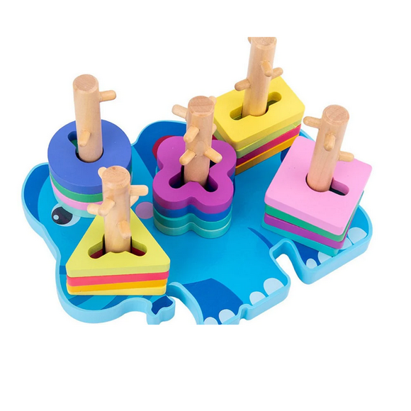 Juego De Encaje Con Figura De Elefante Para Niños PB-C2
