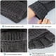 thumbnail image 3 of Guantes de lana con aislamiento térmico sin dedos para mensajes de texto para mujeres y hombres, mitones convertibles de punto cálidos de invierno con solapa, 3 of 6
