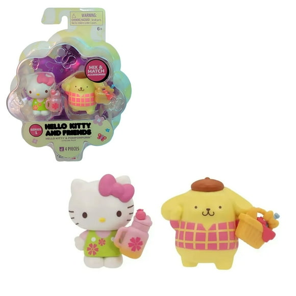 HELLO KITTY PACK DE 2 FIGURAS EN FLOR