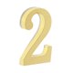 thumbnail image 3 of Número De Puerta Digital De Metal Dorado Placa De Buzón De Correo Fundido Casa Exterior Número 2, 3 of 5
