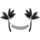 thumbnail image 1 of Decomural Palm Trees Beach Hammock WS-17846, 1 of 2