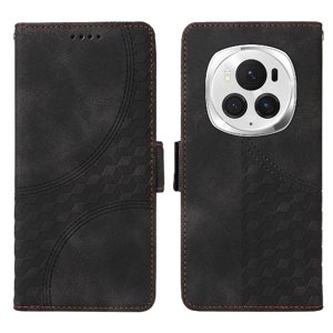 Carcasa Foxdock Honor Magic 6 Pro De Cuero Pu, Diseño Acolchado Clásico, Protección Contra Caídas Y Rayones