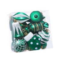 Magideal - 16 Adornos Navideños Colgantes Para Decoración Del Hogar, Accesorios Fotográficos, Adornos De Interior, Celebración Para Pared, Puerta, Hogar, Sala De Verde Oscuro