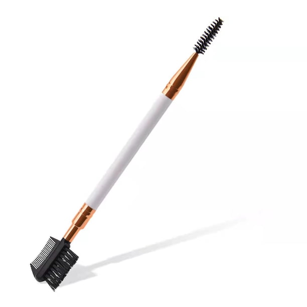 Moldeador de cejas y pestañas con 3 cepillos diferentes para separar las pestañas, eliminar grumos de rímel y peinar y dar forma a las cejas.