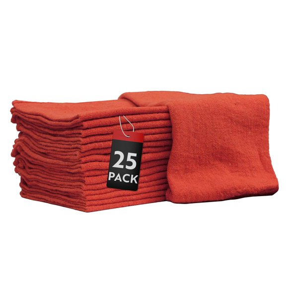TOALLAS Nabob Wipers 36 cm Rojo Paquete de 25 Algodón