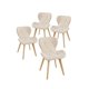 thumbnail image 1 of Pack 4 Sillas Para Comedor Aviador Radar Tapiz Lino Base Madera - Beige, 1 of 4
