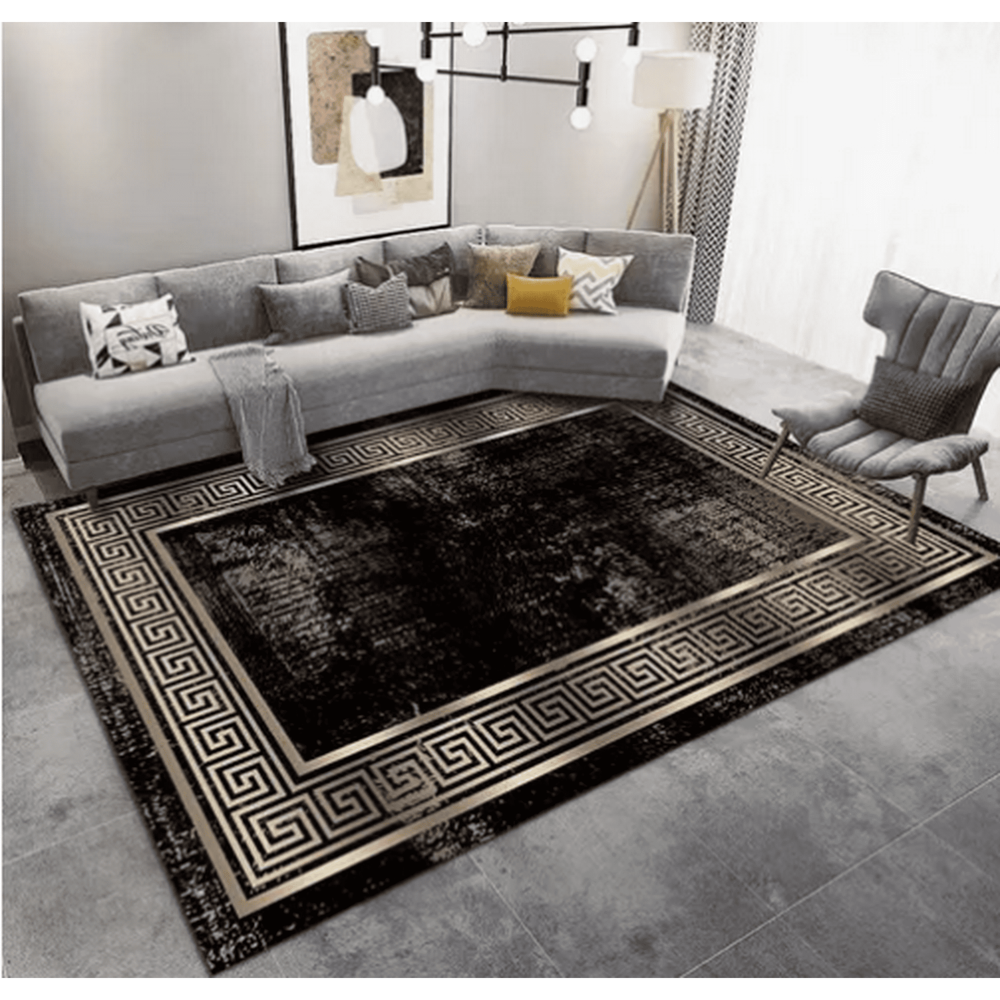 Tecnocasa - Alfombra Lisa Con Diseño En 3d 200x240cm