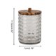 thumbnail image 3 of Unique Bargains 1 Pc Bote de Baño con Tapa de Carbono a Prueba de Polvo Porta Qtip Patrón de Diamante Claro Gris, 3 of 5