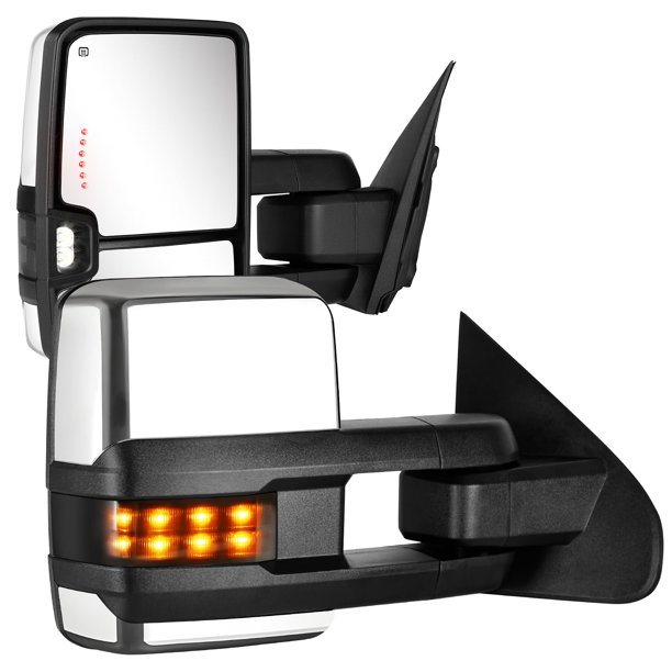 Espejos de remolque Sanooer para Chevrolet Silverado / GMC Sierra, LED y calefactados