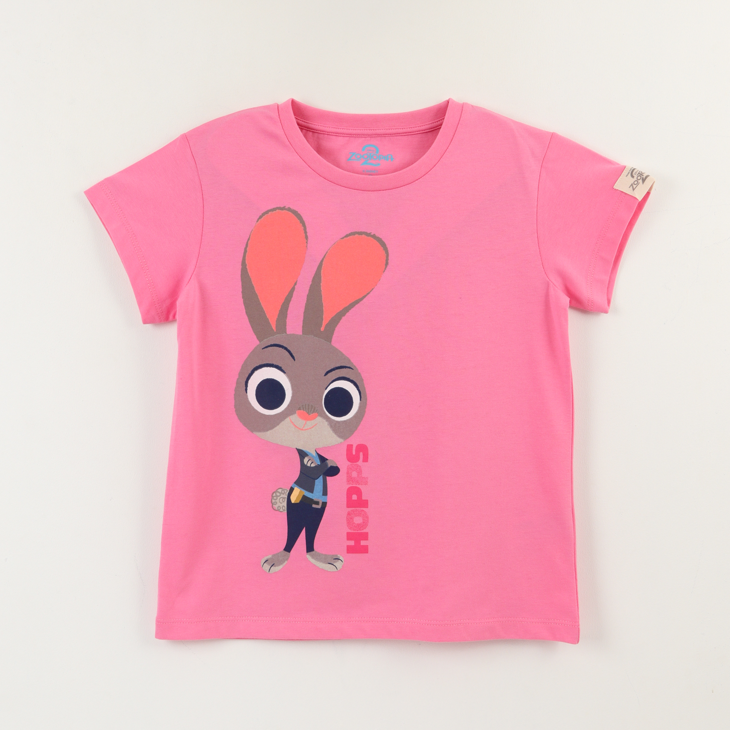 Polera Manga Corta Niña Rosado Juddy Hopps Zootopia Disney