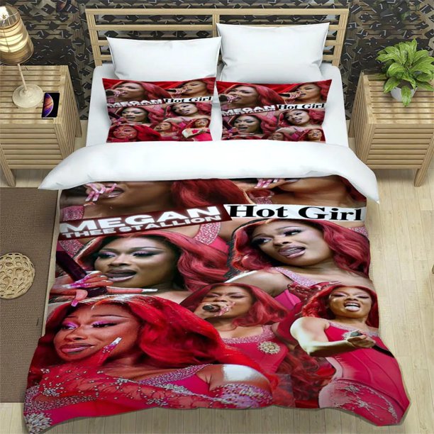 Rapper Megan Thee Stallion Bedding Sets exquisite supplies set duvet cover bed comforter set bedding set luxury birthday gift