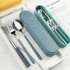 thumbnail image 2 of 3/4pcs Travel Utensils, Stainless Steel Cutlery Set Portable Reusable Camping Silverware, Include Fork Spoon Chopsticks With Case, Flatware Set, 2 of 5